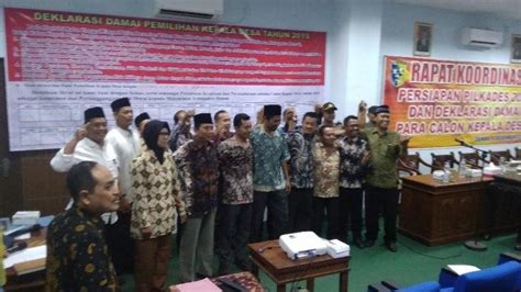 Ini Poin Deklarasi Damai Para Calon Kepala Desa Di Pilkades Serentak Ke