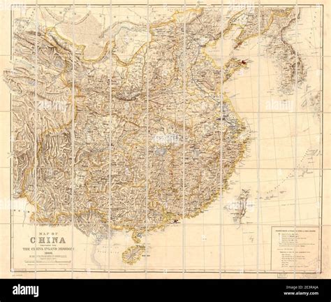 Map Of China Prepared For The China Inland Mission Stock Photo Alamy