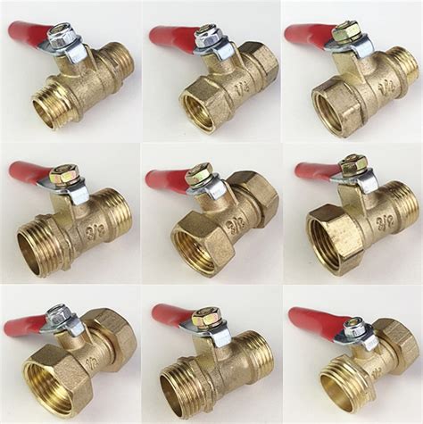 Brass Ball Valves 1 4 3 8 1 2 Male Female Threa Grandado