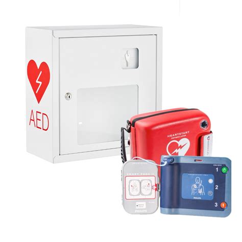 Zestaw Defibrylator Aed Philips Hs Frx Standard Szafka Metalowa