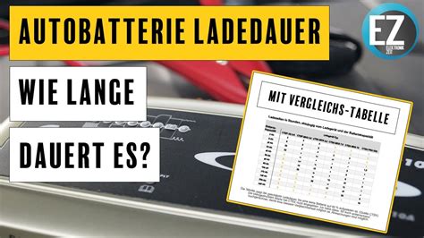 Autobatterie Ladezeit Wie Lange Dauert Es Eine V Batterie Zu Laden