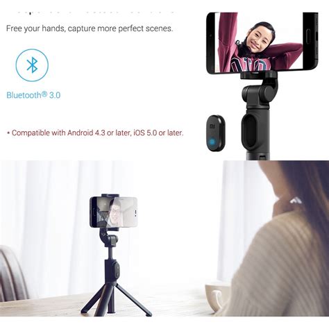 Bluetooth Selfie Stick ขาตั้งกล้องไร้สาย Monopod ไม้เซลฟี่พร้อมขาตั้ง