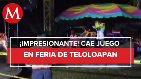 Juego mecánico se desploma en Feria de Teloloapan Guerrero hay 25