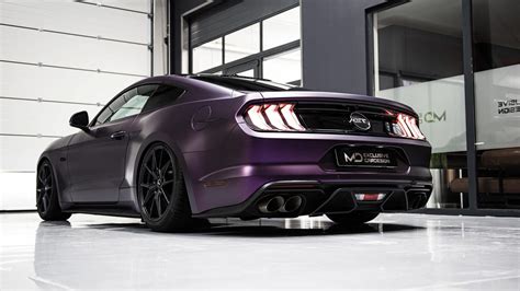 Ford Mustang Vi Gt Fastback Wrapping In Kpmf Matt Purple Black