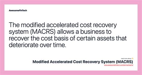 Modified Accelerated Cost Recovery System MACRS AwesomeFinTech Blog