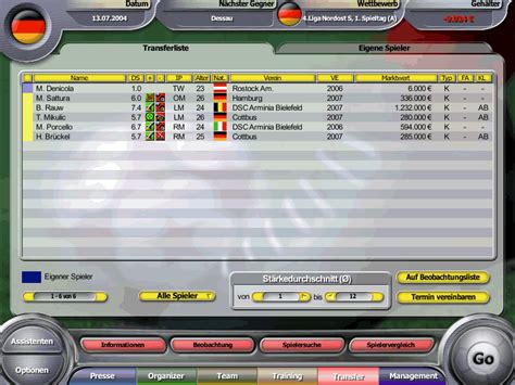 Anstoss Der Fussballmanager Screenshots For Windows Mobygames