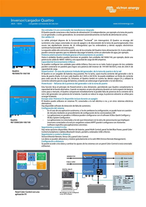 Inversor Senoidal Victron Quattro Con Cargador 24V 8000W 200 100 100