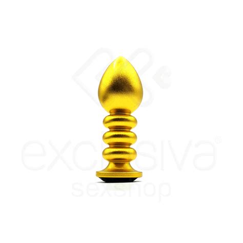 Plug Anal Dourado Formato C Nico Lust Metal Preto Exclusiva