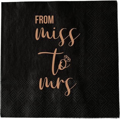 Amazon From Miss To Mrs Napkins Rose Gold Foil 50 Pack