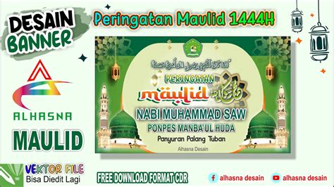 Cara Desain Banner Backdrop Peringatan Maulid Nabi Muhammad Saw 2022 Dengan Coreldraw Youtube