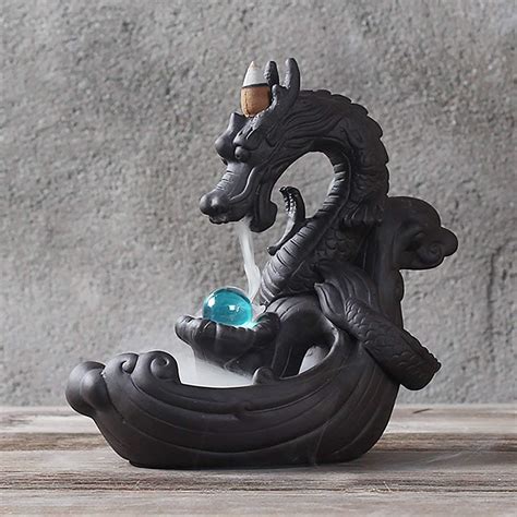 Dragon Backflow Incense Burner With Pcs Backflow Incense Cone Home