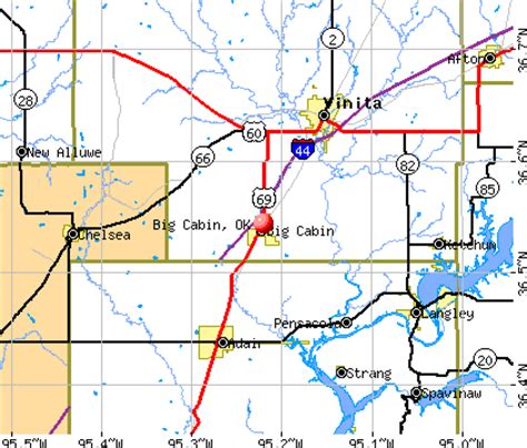 Big Cabin, Oklahoma (OK 74301, 74332) profile: population, maps, real ...