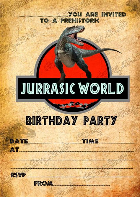 14 Aesthetic Jurassic World Birthday Invitation Template Pictures Birthday Invitation Cards