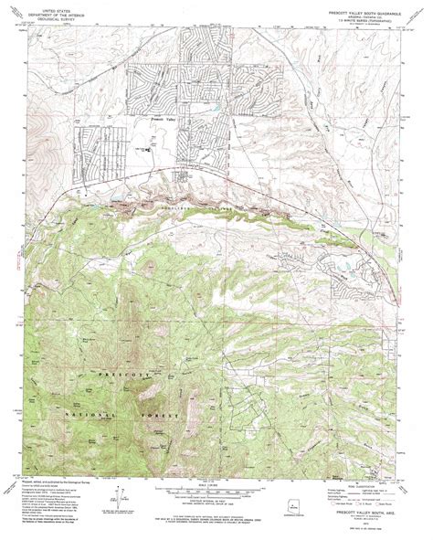 Prescott Valley South Topographic Map 1 24 000 Scale Arizona