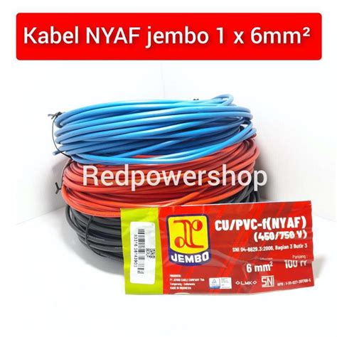 Jual Kabel 1 X 6mm NYAF Serabut Tunggal Jembo Harga Per Meter Eceran Di