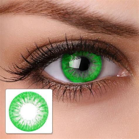 Cosplay Flower Fire Bright Green 12 Months Contact Lenses In 2020