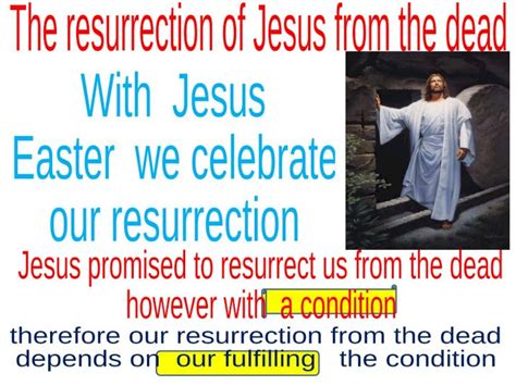 PPTX JESUS RESURRECTED CELEBRATES MY OWN RESURRECTION WITH A