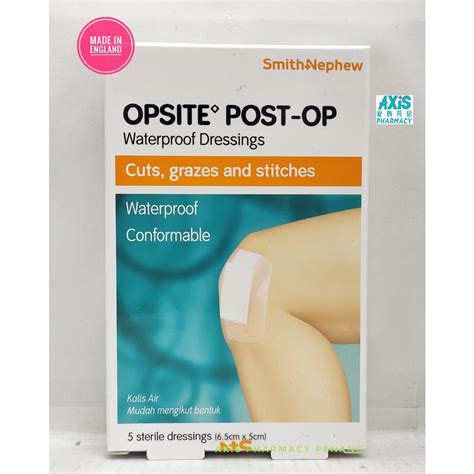 Smith Nephew Opsite Post Op Waterproof Dressings Cuts Grazes Stitches