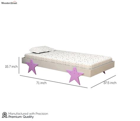 Buy Pink Colour Kids Bed with Star Legs Online in India at Best Price ...