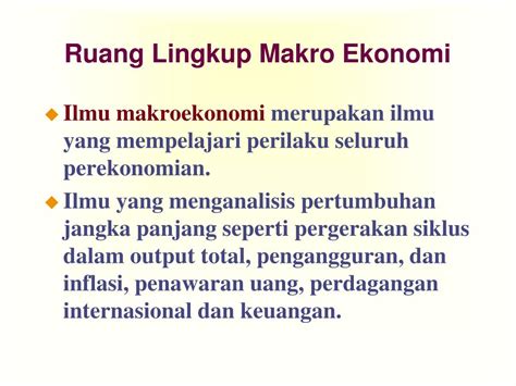 PPT Ruang Lingkup Makro Ekonomi PowerPoint Presentation Free