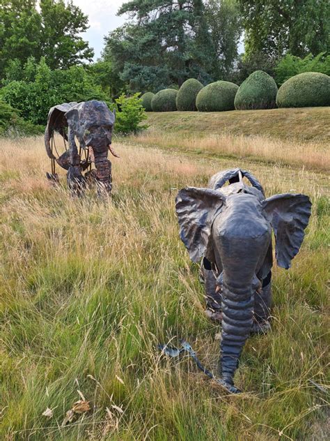 Emily Stone Copper Elephants Sculpture At Godinton Copper Creatures