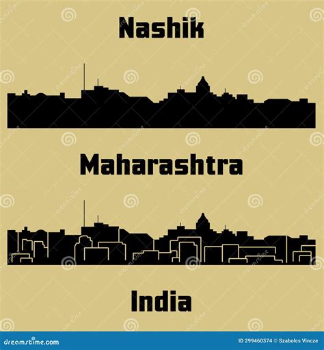 Nashik, India City Silhouette Stock Vector - Illustration of landmark ...