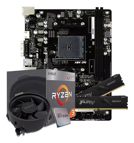 Kit Upgrade Gamer Amd Ryzen 3 3200g B450m 2x4gb Ram Ddr4