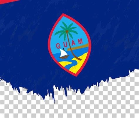 La Bandera Grungestyle De Guam En Un Fondo Transparente Vector Premium