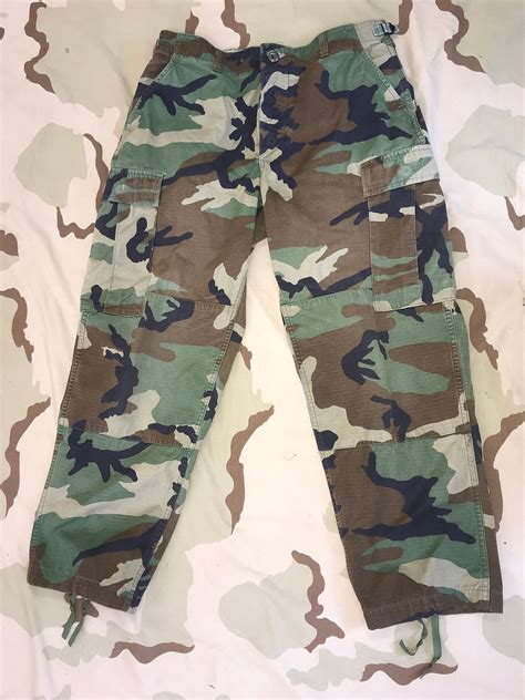 Usgi Woodland Camo Bdu Trousers Combat Pants Average Used Army Navy