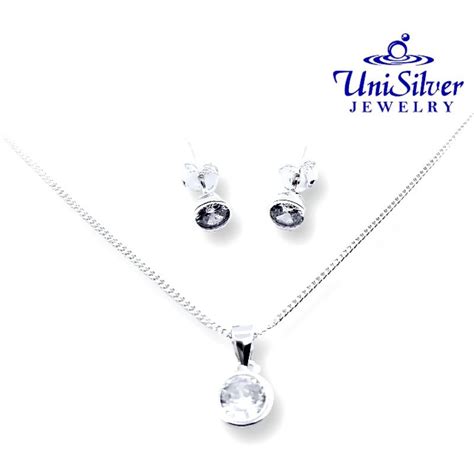 Unisilver 925 Sterling Silver Set Of Jewelry Set01 3001 Shopee