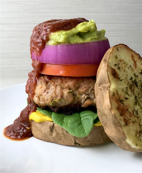 Easy Loaded Turkey Burgers With Sweet Potato Buns Recipe Whole30