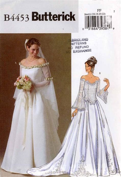 Butterick Wedding Dress Sewing Pattern To Etsy