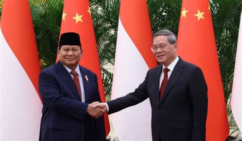 Indonesia China Prabowo Dan PM Li Qiang Sepakat Perkuat Kerja Sama