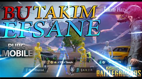 EFSANE BİR TAKIM FULL RUSH DURMAK YOK pubgmobile pubg