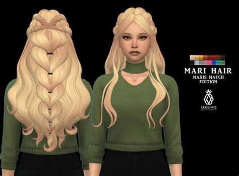 Mari Hair Mm By Leo Sims Sims 4 Sims Sims 4 Mm