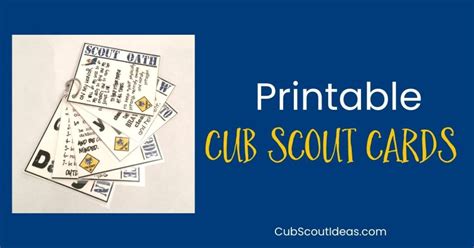 Printable Cub Scout Cards