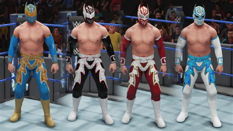 Скачать WWE 2K19 Sin Cara 4 Attires MOD Геймплей