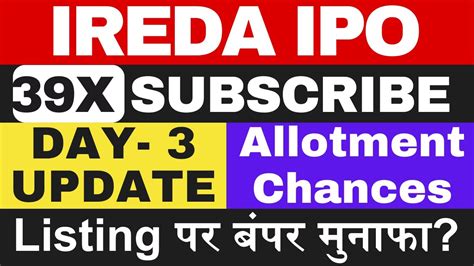 IREDA IPO Day 3 Update IREDA IPO Subscription Status IREDA IPO GMP