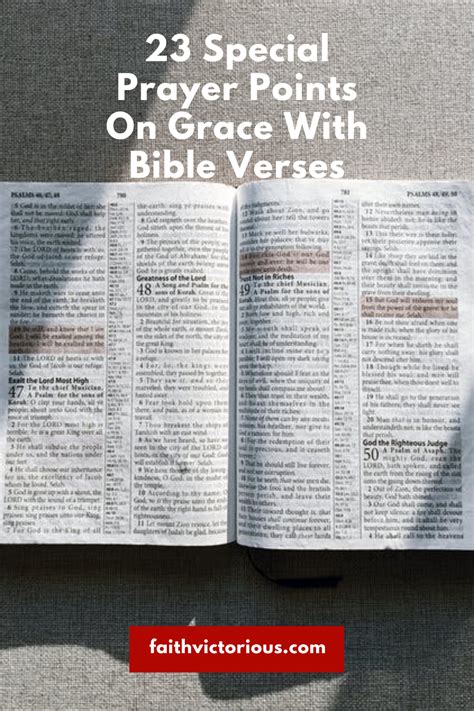 23 Special Prayer Points On Grace With Bible Verses Faith Victorious