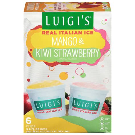 Luigi's Mango & Kiwi Strawberry Real Italian Ice Cups - Shop Cones ...