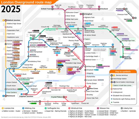 Map of the Overground Line (OG line). Updated 2023.