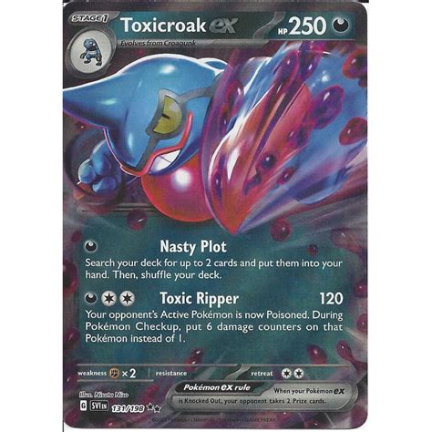 Pokemon Trading Card Game Toxicroak Ex Rare Double Card