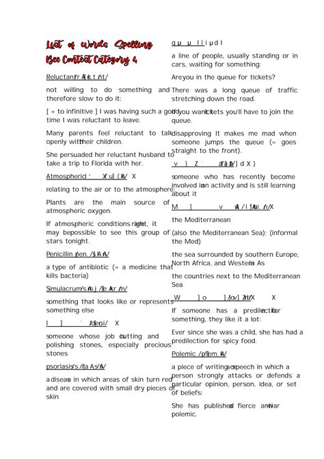 Solution List Of Words Spelling Bee Studypool