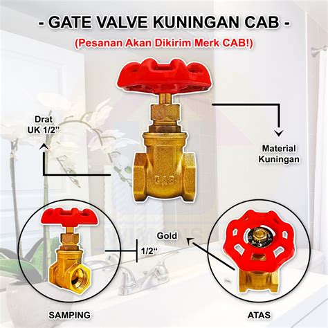 Jual Gate Valve Kuningan Inch Flo Stop Kran Shopee Indonesia