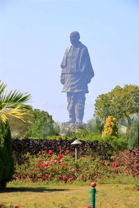 Statue of Unity Aerial View Taken at Narmada, Gujarat, India Stock ...