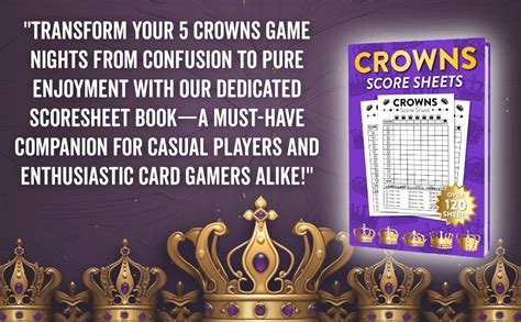 Crowns Score Sheets Over Sheets For Crowns Card Game X