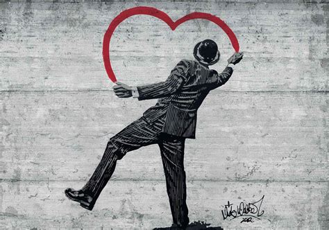 Banksy Graffiti Concrete Wall Wall Mural | Buy online at Europosters