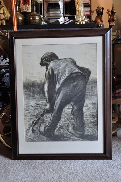 S Framed Print Of Vincent Van Gogh S Drawing Digger In A Potato