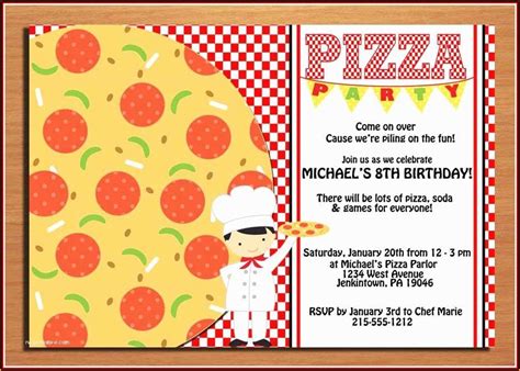 Blank Pizza Party Invitation Template Template 1 Resume Examples Bpv5ddey1z