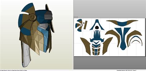 Papercraft Pdo File Template For Stargate Anubis Goauld Helmet